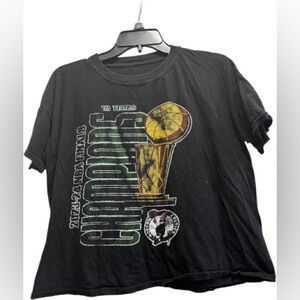 Boston Celtics 18 Times Champions Graphic Short Sleeve T-Shirt Black